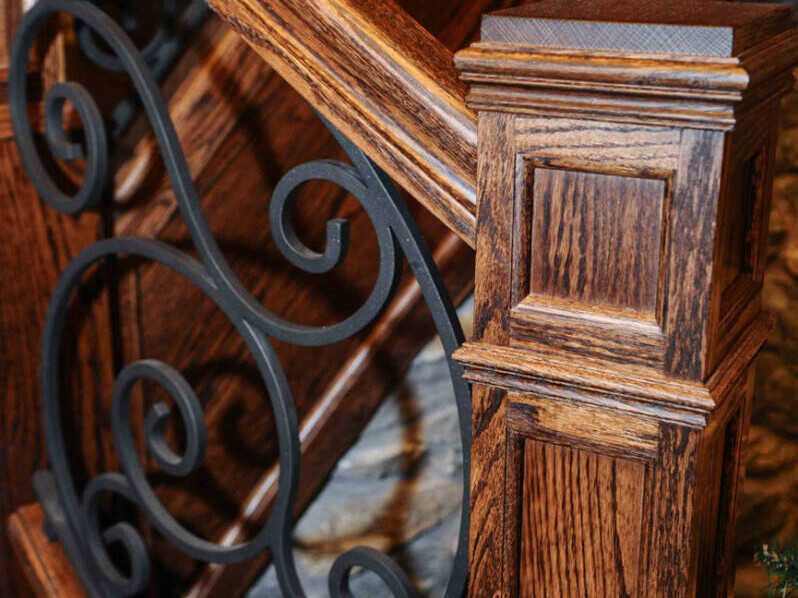 Ornate wooden railing