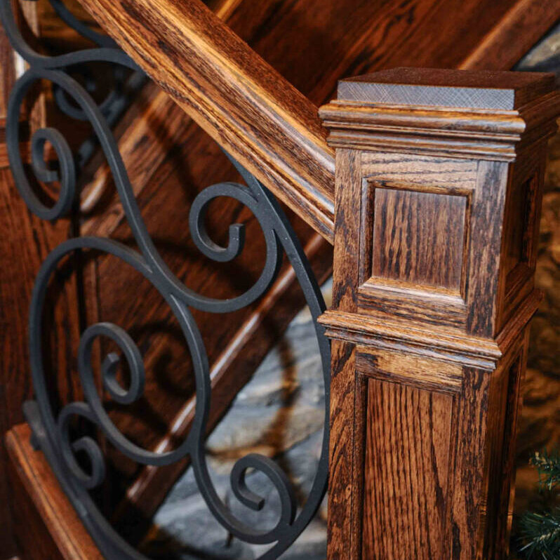 Ornate wooden railing